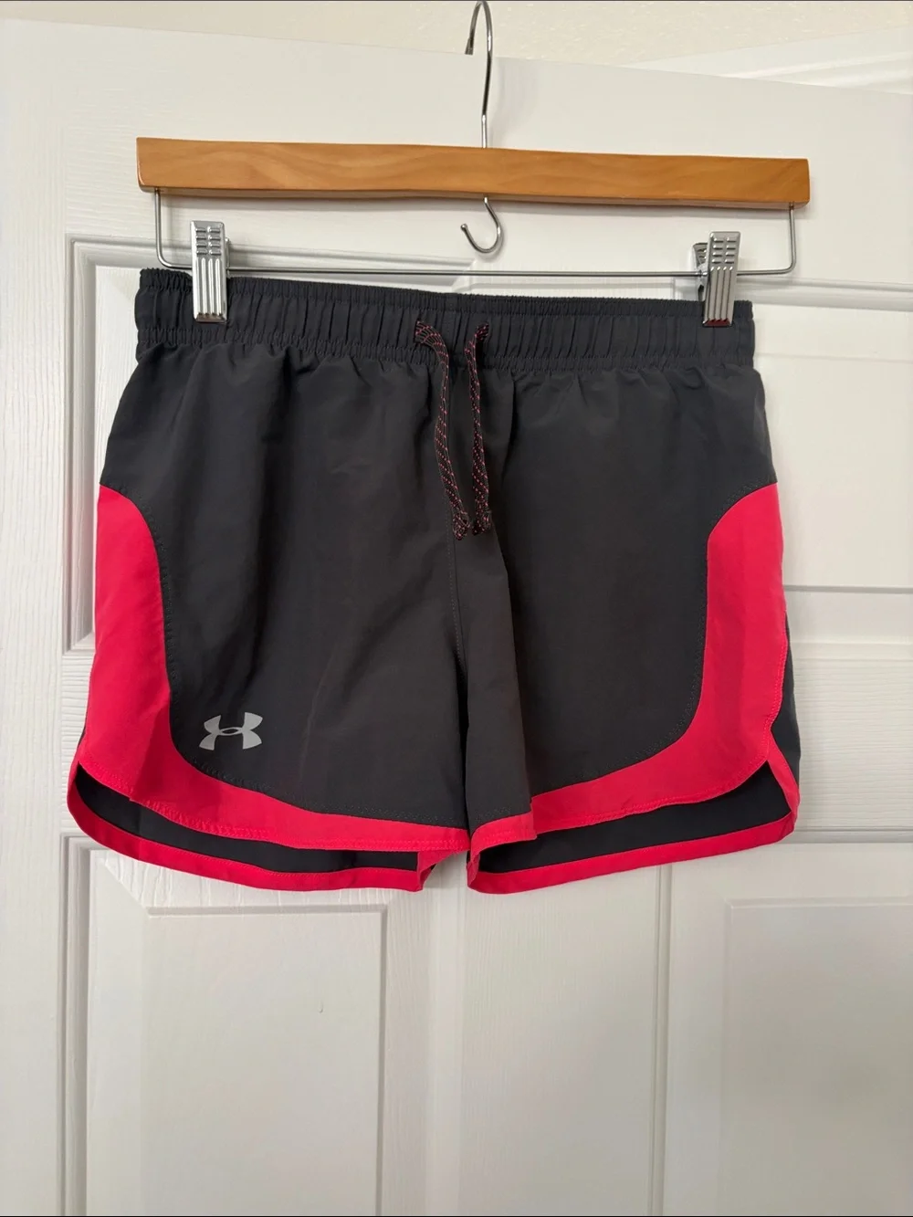 Under Armour Black & Hot Pink Athletic Running Shorts